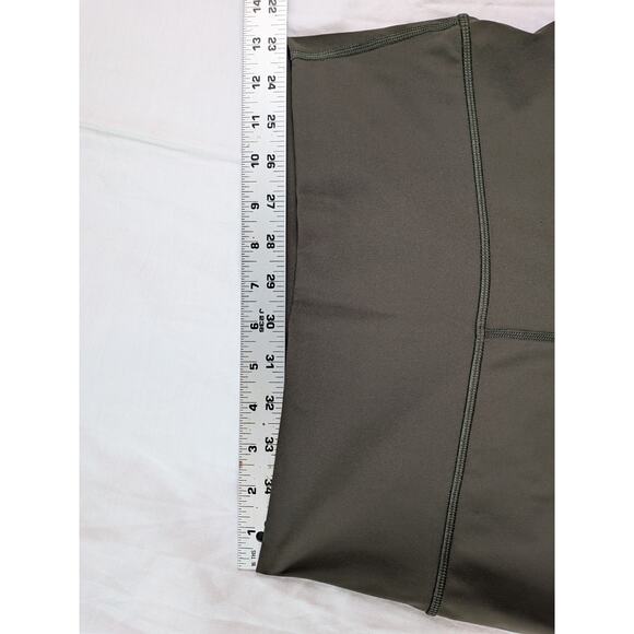 Lululemon Wunder Under High-Rise Crop 21” Mesh Dark Olive Color Size 8 - Picture 7 of 7